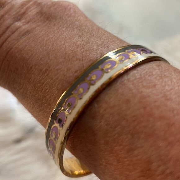 COACH Gold & Purple Bangle Bracelet - Picture 4 of 6